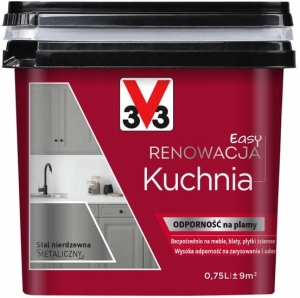 V33 Farba Renowacyjna Kuchenna Stal Nierdzewna - 0,75l