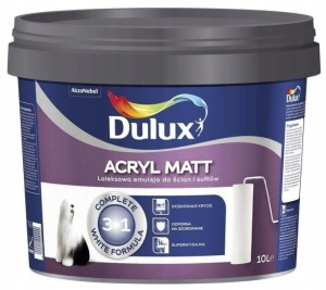 Farba Acryl Matt 3w1 Śnieżnobiała Emulsja 10l