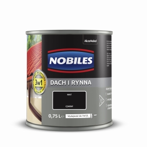 Nobiles Dach i Rynna Bezpodkładowa Czarna - 0,75L