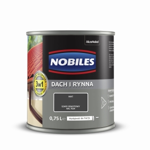 Nobiles Dach i Rynna Szary grafitowy RAL7024 - 0,75L