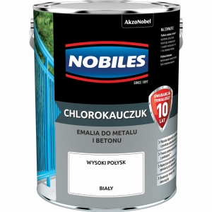 Nobiles Emalia Chlorokauczuk do metalu Biały - 5L