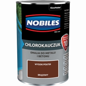 Nobiles Chlorokauczuk na metal beton Brązowy - 0,9L