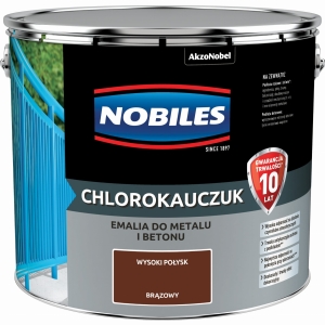 Nobiles Emalia Chlorokauczuk do metalu Brązowy - 10L