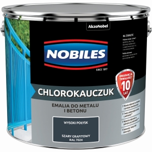 Nobiles Chlorokauczuk Szary Grafitowy RAL 7024 - 10L