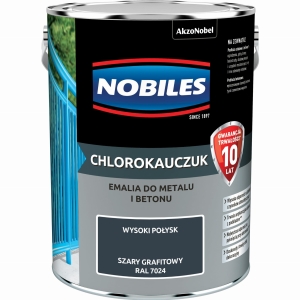 Nobiles Chlorokauczuk Szary Grafitowy RAL 7024 - 5L