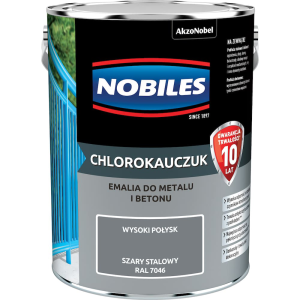 Nobiles Chlorokauczuk Szary Stalowy RAL7046 - 5L