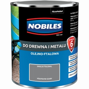 Nobiles FTALONAL Do drewna i metalu Szary Półpołysk - 0,7L