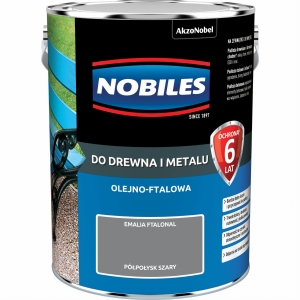 Nobiles FTALONAL Do Drewna i Metalu Szary Półpołysk - 5L