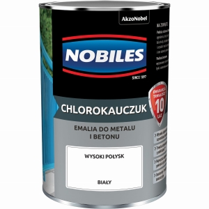 Nobiles Emalia Chlorokauczuk do metalu Biały - 0,9L