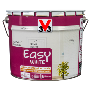 V33 Easy White Farba biała matowa do wnętrz - 10L
