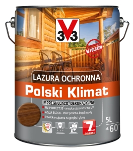 V33 lazura impregnująco ochronna dąb ciemny - 5L