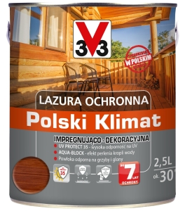 V33 lazura impregnująco ochronna mahoń - 2,5L