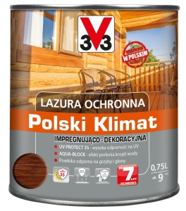 V33 lazura impregnująco ochronna drewno egzotyczne - 0,75L