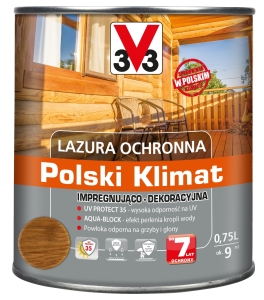 V33 lazura impregnująco ochronna dąb jasny - 0,75L