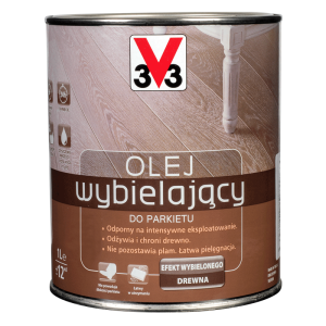 V33 olej wybielający do parkietu biały 1L mat