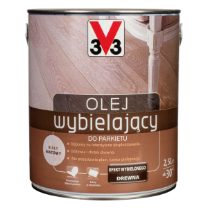 V33 olej wybielający do parkietu biały 2,5L mat