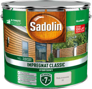Sadolin Classic impregnat Biały Kremowy matowy - 9L