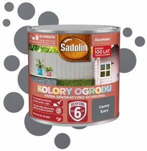 Sadolin Farba Kolory Ogrodu Ciemny Szary - 0,25L