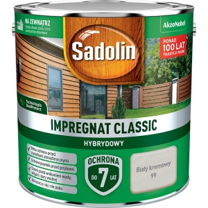 Sadolin impregnat do drewna Classic Biały Kremowy - 2,5l