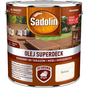 Sadolin Superdeck olej do drewna Bielony - 2,5L
