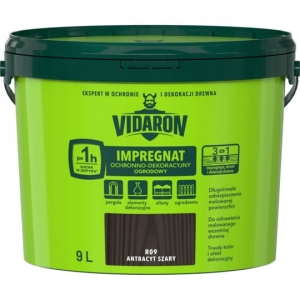 Vidaron Impregnat Ogrodowy 3w1 Antracyt Szary - 9L