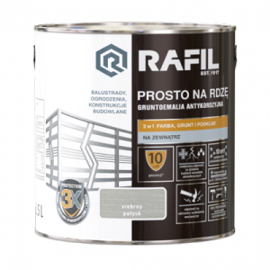 RAFIL Na rdzę POŁYSK srebrny - 2,5l