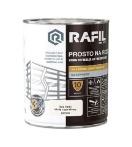 RAFIL Na rdzę POŁYSK biały sygnałowy - 0,75l