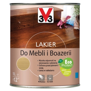 V33 lakier do mebli boazerii dąb jasny - 1L satyna