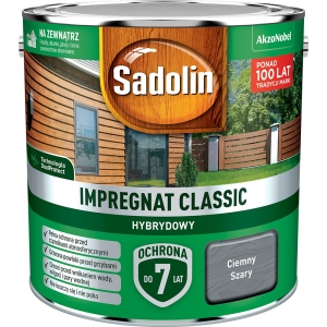 Impregnat do drewna Classic Ciemny Szary - 2,5L