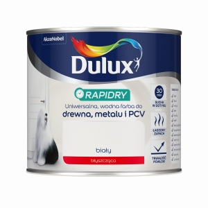 Dulux Rapidry Farba do drewna i metalu biała 0,4l błyszcząca