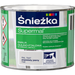 Śnieżka Supermal olejno-ftalowa Popielaty jasny MAT - 0,2l