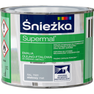 Śnieżka Supermal Olejno-ftalowa Stalowy Mat - 0,2L 