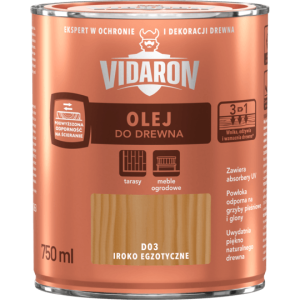 Vidaron Olej Do Drewna Iroko egzotyczne - 0,75l