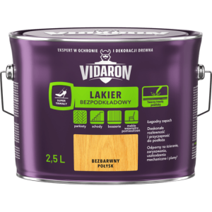Vidaron Lakier Bezpodkładowy bezbarwny połysk  - 2,5l