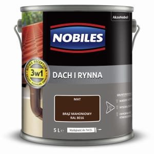 Nobiles Dach i Rynna Brąz Mahoniowy Matowa - 5L