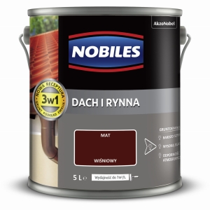 Nobiles Dach i Rynna Wiśniowy Matowa - 5L