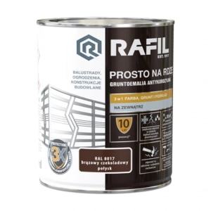 RAFIL Na rdzę POŁYSK brązowy czekoladowy - 2,5l