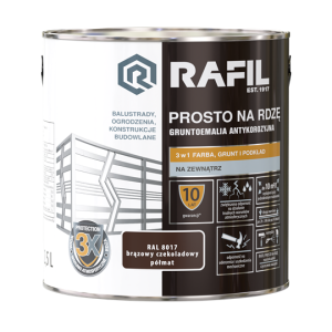 RAFIL Na rdzę PÓŁMAT brązowy czekoladowy - 2,5l
