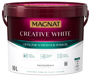Farba do ścian Magnat Creative śnieżnobiała 10L