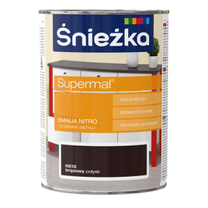 Śnieżka Supermal Emalia nitro brązowa N515 - 0,8L