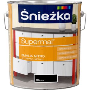Śnieżka Supermal Emalia Nitro czarna N505 połysk - 10L