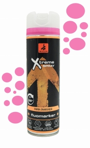 Dragon Farba Spray Geodezyjna Fluo Znakująca Fluomarker W Aerozolu Różowy 500ml