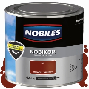 Nobiles Nobikor podkład antykorozyjny olejno-ftalowy Czerwony tlenkowy 0,5L