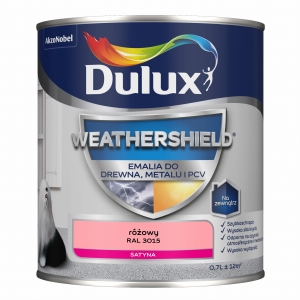 Dulux Weathershield emalia do drewna metalu i pcv różowy RAL 3015 0,7l