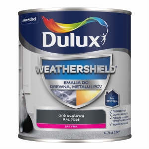 Dulux Weathershield emalia drewna metalu i pcv antracytowy RAL 7016 0,7l