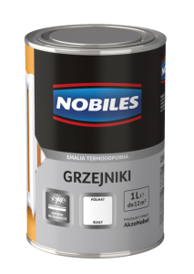 Nobiles Grzejniki Farba do Grzejników Biała półmat 1L