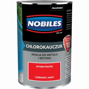 Nobiles Emalia Chlorokauczuk Czerwony Jasny 0,9L