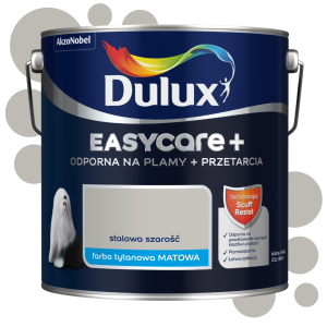 Dulux Easycare odporna na plamy i przetarcia Stalowa Szarość 2,5L