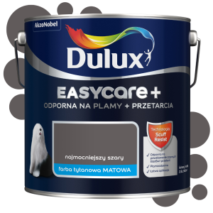 Dulux Easycare odporna na plamy i przetarcia Najmocniejszy Szary 2,5L