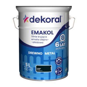Dekoral Emakol emalia olejno-alkidowa Czarny połysk 5L 